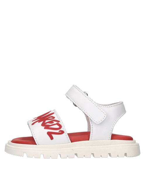 Sandali in pelle DSQUARED2 | 80105 GINEVRABIANCO-ROSSO